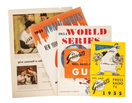 Collection of New York Giants Vintage Baseball Publications (4)